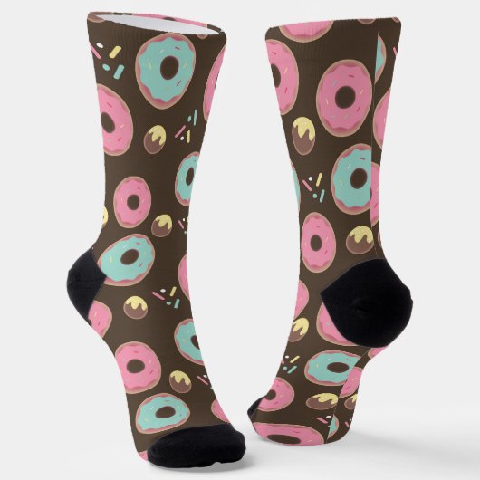 Cute Donut Cakepops Sprinkles Pattern Sokken (Gebogen)