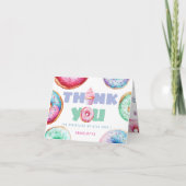 Cute Donut Custom Bericht Kinderen Verjaardag Meis Bedankkaart (Voorkant)