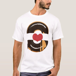 Cute Donut Hart Couple Design T-shirt
