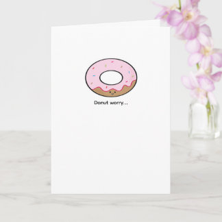 Cute Donut Illustratie | Kawaii Voedsel Kunst Kaart