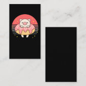 Cute Donut Pig Lover Visitekaartje (Voorkant / Achterkant)