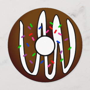 Cute Donut Sleepover Birthday Invitation Kaart