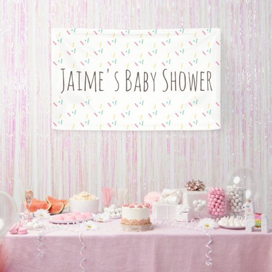 Cute Donut Sprinkles Baby shower Spandoek (Feest)