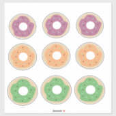 Cute Donut Sprinkles Frosting Bakery Sticker (Feuille)