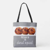 Cute Donut Squad Donuts With Sprinkles On Gray  Draagtas (Achterkant)