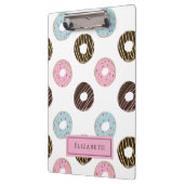 Cute Donuts Voeg je eigen naam aangepaste monogram Klembord (Links)