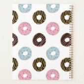 Cute Donuts Voeg je eigen naam aangepaste monogram Planner (Achterkant)