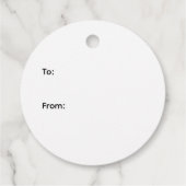 Cute Doodle Art Christmas Santa on Red Bedankjes Labels (Achterkant)