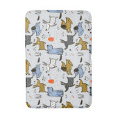Cute Doodle Dog Patroon Badmat (Voorkant Verticaal)