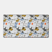 Cute Doodle Dog Patroon Bureaumat (Voorkant)