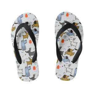 Cute Doodle Dog Patroon Kinder Teenslippers