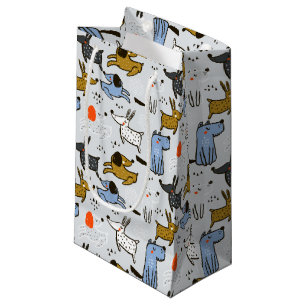 Cute Doodle Dog Patroon Klein Cadeauzakje