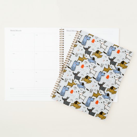 Cute Doodle Dog Patroon Planner (Display)