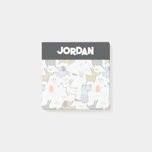 Cute Doodle Dog Patroon Post-it® Notes