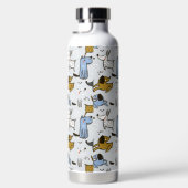 Cute Doodle Dog Patroon Waterfles (Rechts)