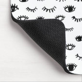 Cute Doodle Eyelash Patroon Muismat (Hoek)