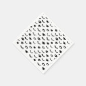 Cute Doodle Eyelash Patroon Servet (Hoek)