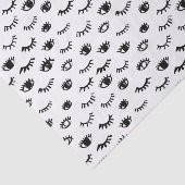 Cute Doodle Eyelash Patroon Tissuepapier (Detail)