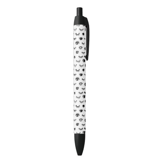 Cute Doodle Eyelash Patroon Zwarte Inkt Pen (Achterkant (Verticaal))