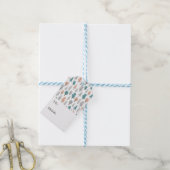 Cute Doodle Forest Pattern Cadeaulabel (Met Touw)