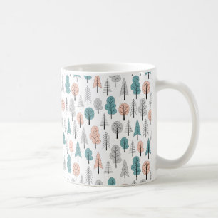 Cute Doodle Forest Pattern Koffiemok