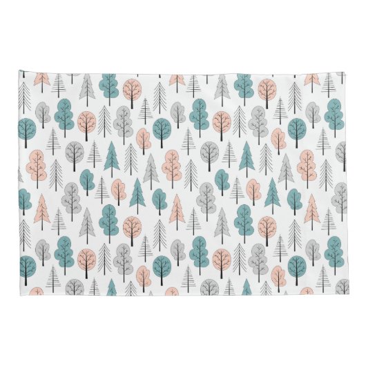 Cute Doodle Forest Pattern Kussensloop (Achterkant-Rechts)