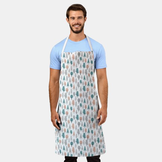 Cute Doodle Forest Pattern Schort (Gedragen)