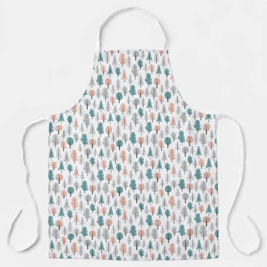 Cute Doodle Forest Pattern Schort (Voorkant)