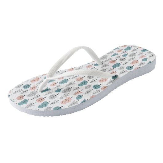 Cute Doodle Forest Pattern Teenslippers (Schuin)