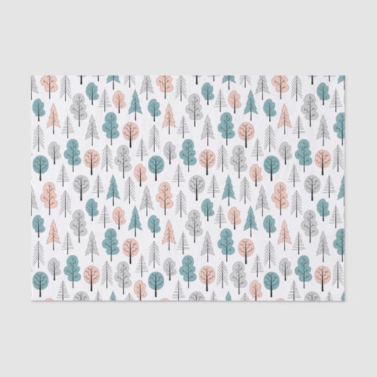 Cute Doodle Forest Pattern Tissuepapier (Voorkant)