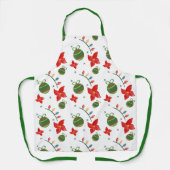 Cute Doodle-kerstpatroon Schort (Voorkant)