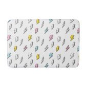 Cute Doodle Lightning Bolt Pattern Badmat (Voorkant)