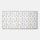 Cute Doodle Lightning Bolt Pattern Bureaumat (Voorkant)