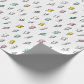 Cute Doodle Lightning Bolt Pattern Cadeaupapier (Hoek)