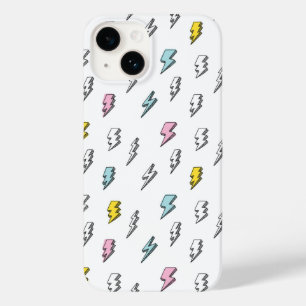 Cute Doodle Lightning Bolt Pattern Case-Mate iPhone 14 Hoesje