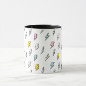 Cute Doodle Lightning Bolt Pattern Mok (Midden)