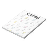 Cute Doodle Lightning Bolt Pattern Notitieblok (Gedraaid)