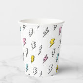 Cute Doodle Lightning Bolt Pattern Papieren Bekers (Voorkant)