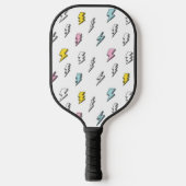 Cute Doodle Lightning Bolt Pattern Pickleball Paddle (Voorkant)