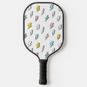 Cute Doodle Lightning Bolt Pattern Pickleball Paddle (Achterkant)