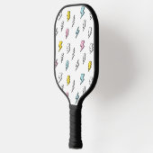 Cute Doodle Lightning Bolt Pattern Pickleball Paddle (Links)