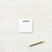 Cute Doodle Lightning Bolt Pattern Post-it® Notes (Op bureau)