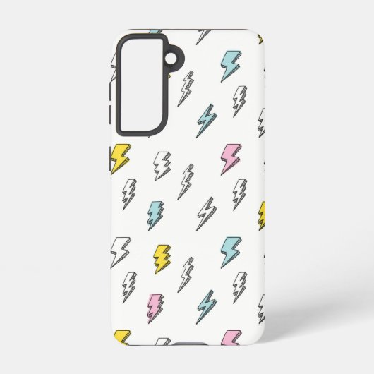 Cute Doodle Lightning Bolt Pattern Samsung Galaxy Hoesje (Achterkant)