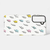 Cute Doodle Lightning Bolt Pattern Samsung Galaxy Hoesje (Achterkant horizontaal)