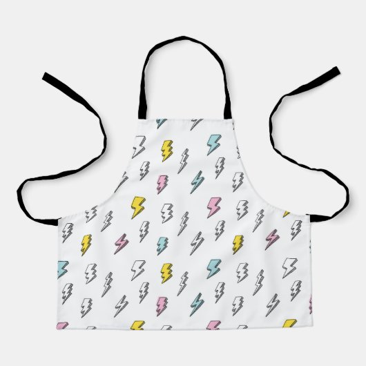 Cute Doodle Lightning Bolt Pattern Schort (Voorkant)