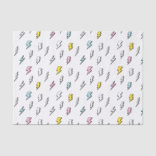 Cute Doodle Lightning Bolt Pattern Tissuepapier