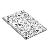 Cute Doodle Love Notebook Journal Notitieboek (Rechterzijde)