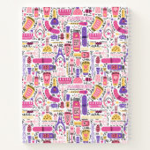 Cute Doodle Manicure Patroon Notitieboek (Achterkant)