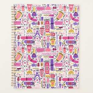 Cute Doodle Manicure Patroon Planner