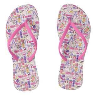 Cute Doodle Manicure Patroon Teenslippers